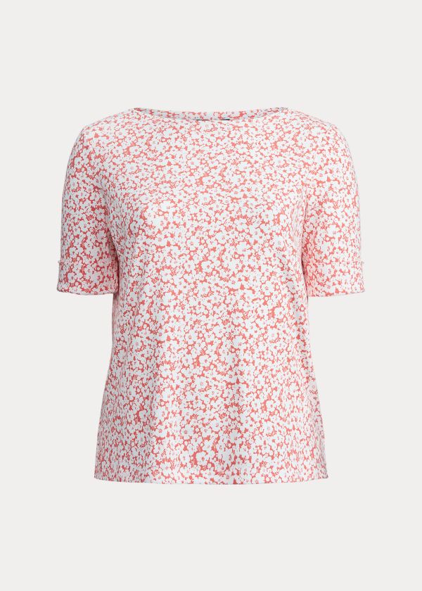 Women's Ralph Lauren Floral Cotton-Blend Tops | 184765LDA